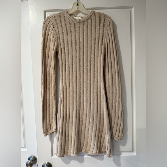 DISSH Stevie Natural long sleeve mini Knit Dress - Picture 6 of 10